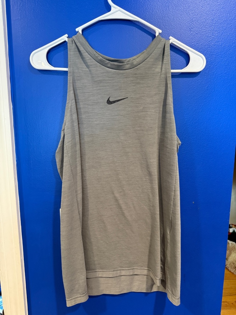 Nike Gray Athletic Tank Top with Swoosh